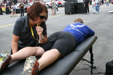 Caring for motorsports' most elite athletes on pit road, trainer Angela Shirk keeps NASCAR pit crew members healthy.